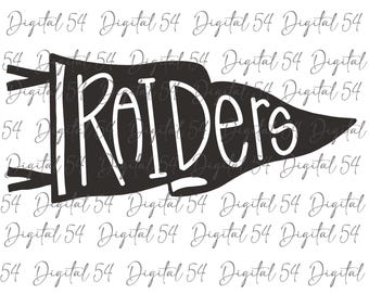 Raiders Flag PNG | THREE Prints | Digital Download | Cut File | School Spirit | Custom png | Football | Mascot | Printable | Trending | SVG
