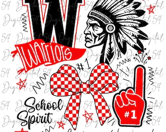 Warriors Busy Design PNG | Digital File | Go Fight Win | Custom Pennant | Block Font | cute design | Trendy File | School Spirit | Game Day