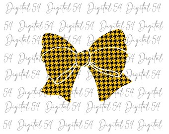Lazo amarillo y negro PNG / Impresión divertida / Descarga digital / Espíritu escolar / Archivo personalizado / Fútbol americano / Mascota / Imprimible / Tendencia / Arco de halcón