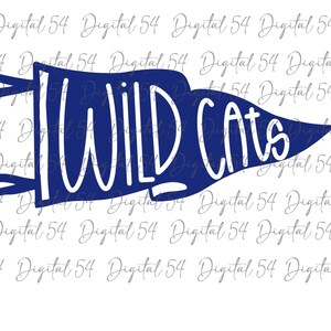 Wildcats Flag PNG | Cute Print | Digital Download | Cut File | School Spirit | Custom PNG | Football | Mascot | Printable | Trending | Cat