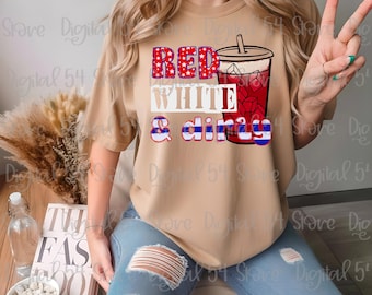 Red White and Dirty PNG | Dirty Pop | Digital File | Soda Design | Loaded Soda | Ready to Print | Flavored Sodas PNG | Trendy Drink File |
