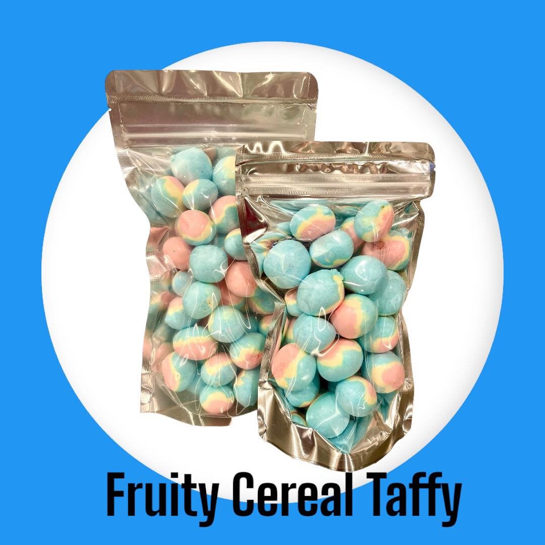 Freeze Dried Fruity Cereal Taffy Homemade Taffy Bombs, Happy Candy