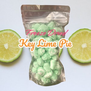 Freeze Dried Key Lime Pie Salt Water Taffy, Delectable Treats, Homemade Fun Taffy Bombs, Dried Candy, Freeze-Dried Snacks