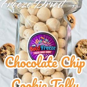 Freeze Dried Chocolate Chip Cookie Salt Water Taffy, Crunchy Candy and Sweets, Homemade Taffy, Flavor Taffy Bombs