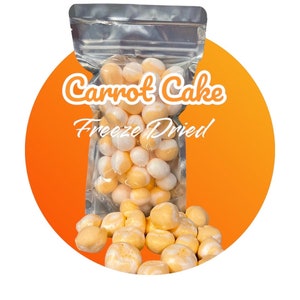 Gefriergetrockneter Karottenkuchen Salzwasser Taffy, Köstliche Leckereien, Selbstgemachte Spaß Taffy Bombs, Getrocknete Süßigkeiten, Gefriergetrocknete Snacks