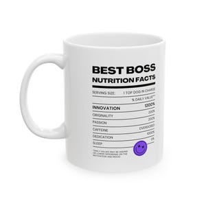 Best Boss Coffee Mug, Funny Office Gift, Boss Appreciation Cup, 11oz Ceramic Mug, Gift for Manager or Coworker image 5