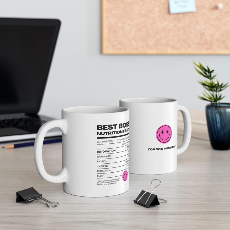 Best Boss Coffee Mug, Funny Office Gift, Boss Appreciation Cup, 11oz Ceramic Mug, Gift for Manager or Coworker image 7