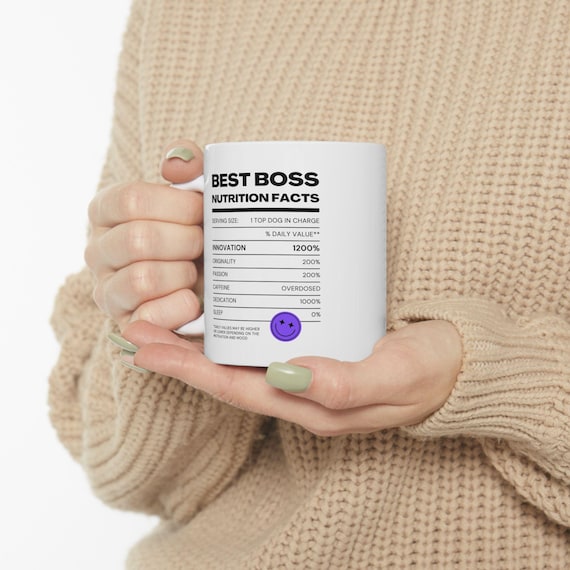 Best Boss Coffee Mug, Funny Office Gift, Boss Appreciation Cup, 11oz Ceramic Mug, Gift for Manager or Coworker
