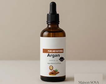 Olio di Argan Puro 100 ml | Cura di Capelli, Pelle e Unghie | Olio di Bellezza Naturale Multiuso | Routine Viso e Corpo | Regalo Benessere Femminile