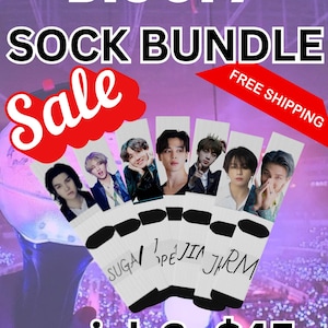 Lot de chaussettes OT7 | 3 paires au choix |  Jungkook Jimin RM V J-Hope Suga Jin | produits dérivés de l'armée | Produits dérivés kpop |
