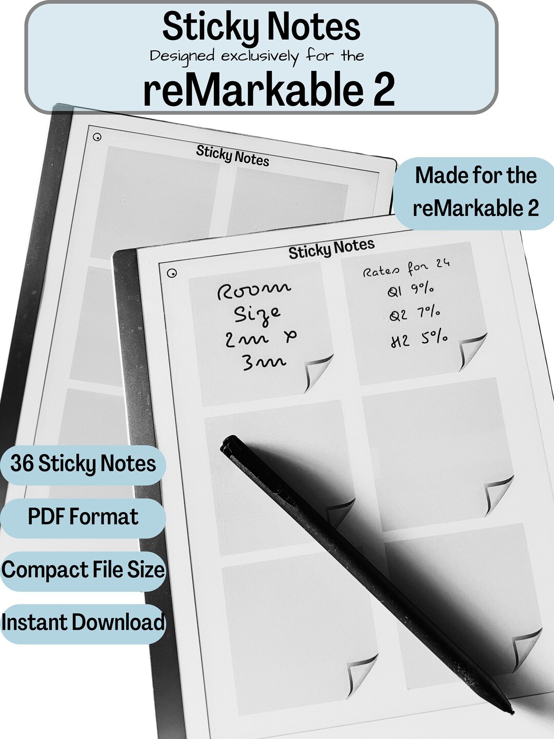 Digital Sticky Notes for Remarkable 2 - Digital to Do, PDF, Digital ...