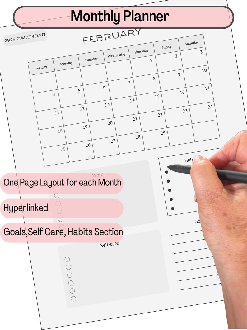 Remarkable 2 Monthly Planner