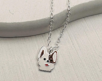 Sterling Silver Dog Necklace: Enamel Pet Pendant, Hypoallergenic Jewelry