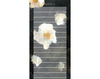 Black Floral Note Pad