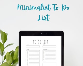 Digital Daily Planner, Printable, Minimalist, to Do List - Etsy