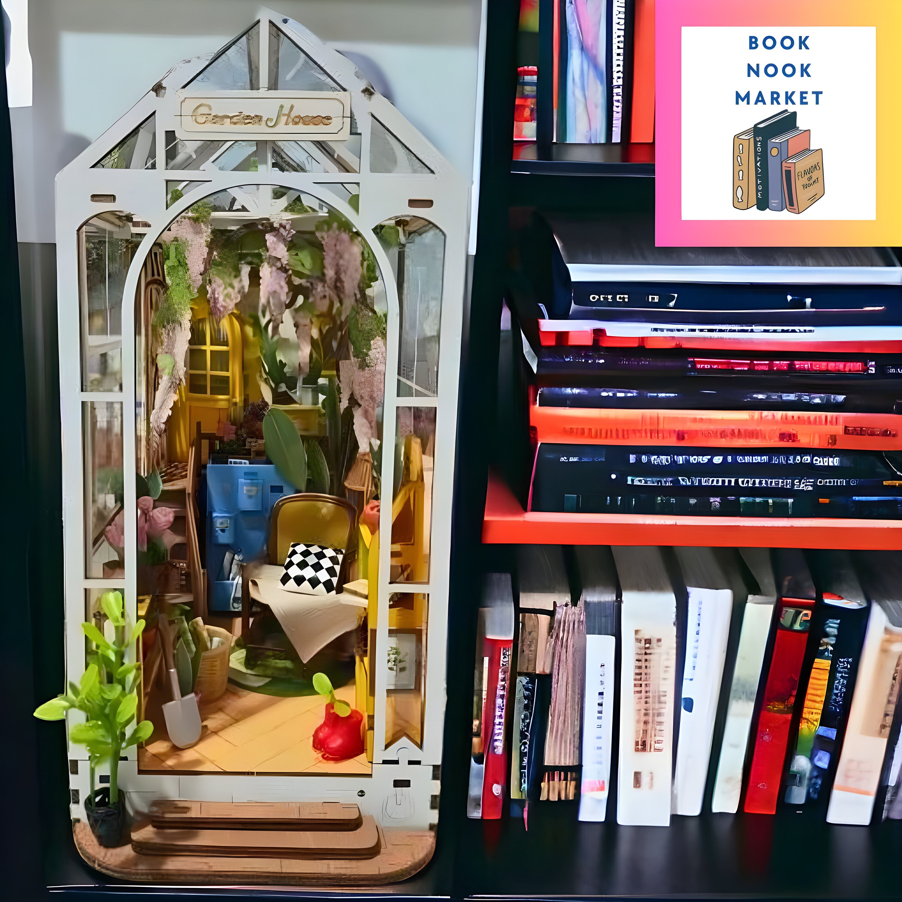 Canada Rolife Garden House Book Nook TGB06 DIY Miniatures Bookend