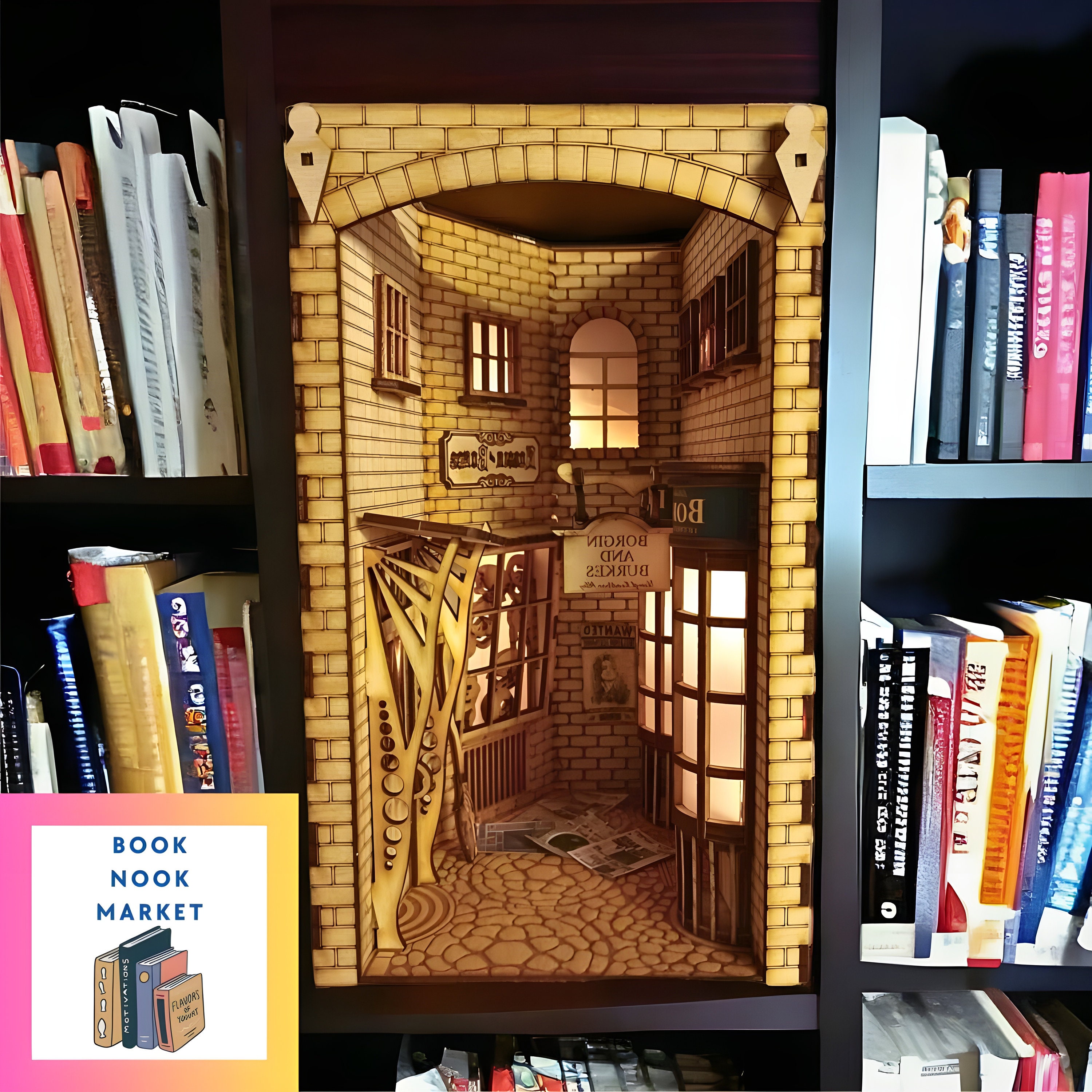 Wizard Alley Themed Book Nook 