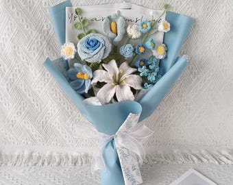 Crochet Flower Bouquet: Handmade Floral Arrangement, Elegant