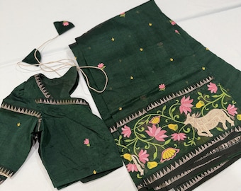 Pure Mangalagiri pattu saree