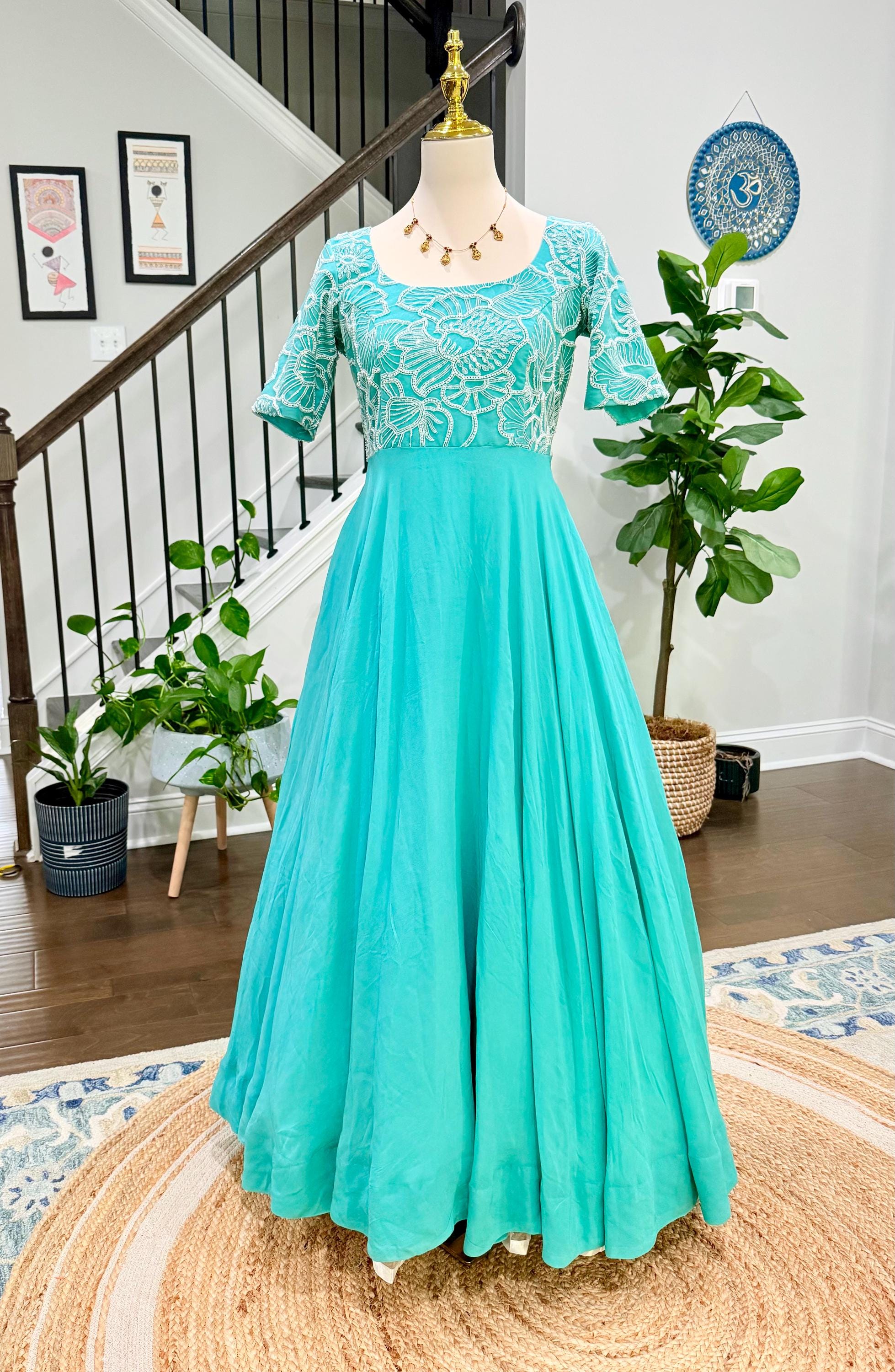 long grecian dress Light Blue Fashionable Elegant Greek Goddess Gown Long Chiffon Floor L –  girlhomeshops
