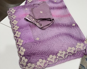 cocktail sarees with stitched blouse