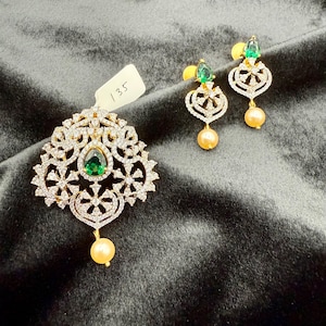 premium quality 925 hallmark pure silver pendent set