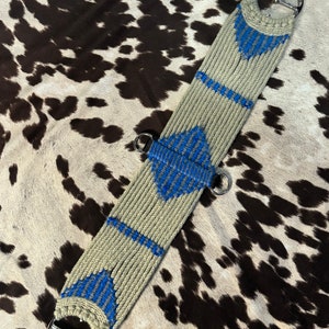 32&quot; Custom 100% Mohair Blue and Gray Cinch