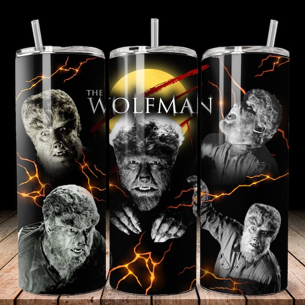 Wolfman 20 oz Tumbler wrap DIGITAL DOWNLOAD