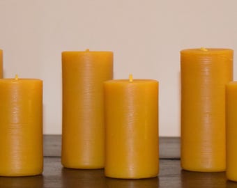 Handcrafted Beeswax Pillars - 100% Beeswax Natural Honey Aroma