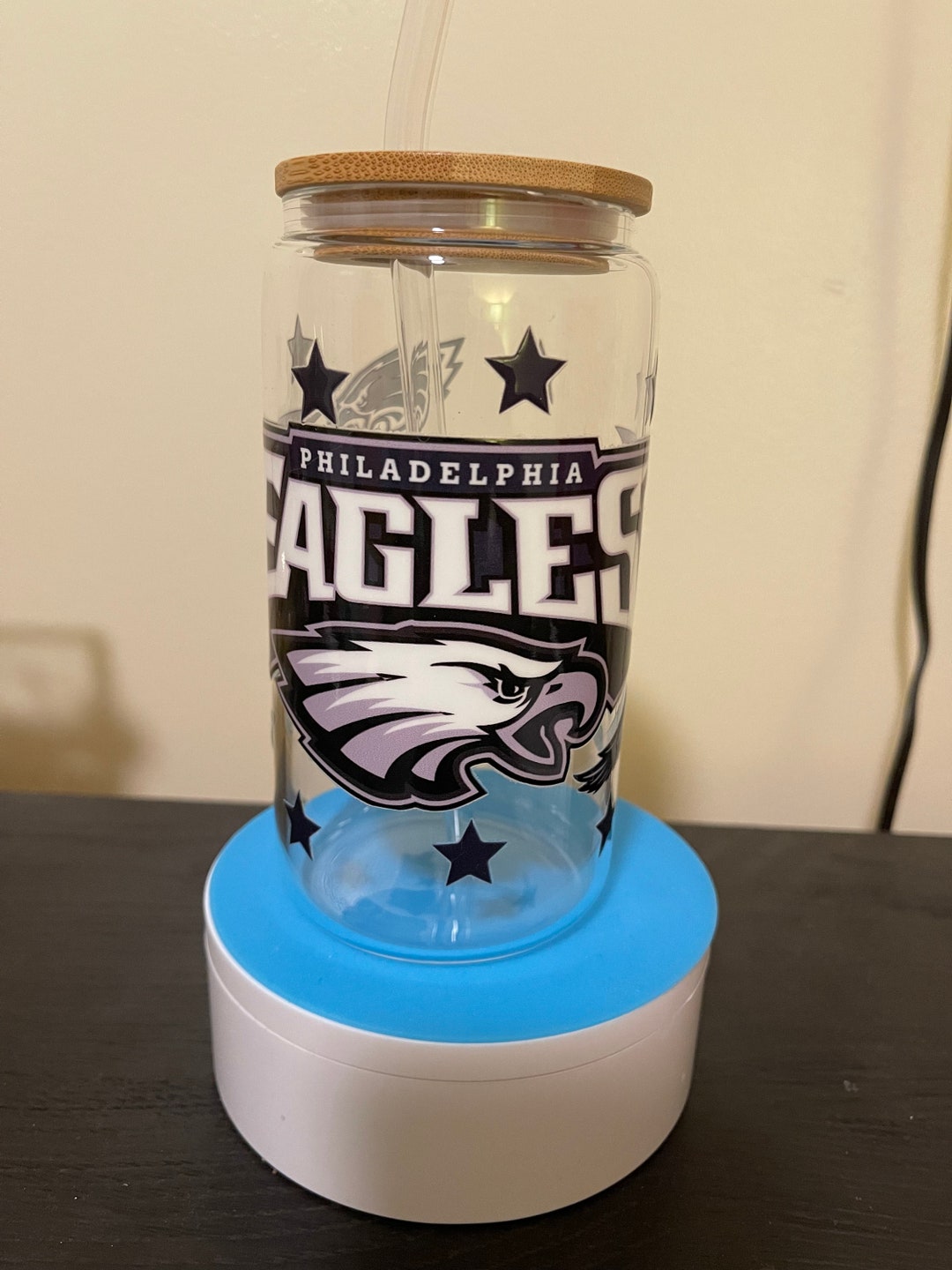 Football Glass Cup Etsy