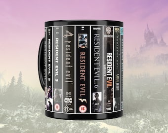 Resident Evil VHS Mug, Retro Horror Game Gift