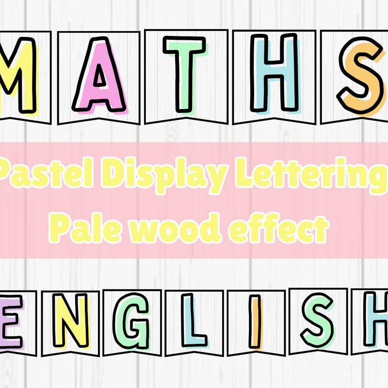 Pastel Display Lettering - Etsy UK