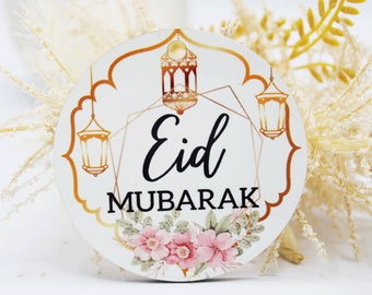Eid mubarak tag, eid decor, eid gift tags, eid ramadan decoration, eid gift islamic decor, ramadan eid mubarak arabic calligraphy tag