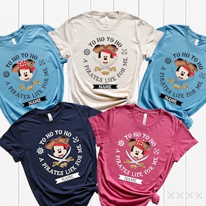 Custom Disney Pirates Family Shirts, Disney Pirates of Caribbean Shirt, Pirate T-shirt, Pirate&#39;s Life, Mickey and Minnie Disney Cruise Shirt