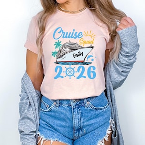 Custom Cruise Squad 2026 Shirt, Matching Family Vacation Tee, Cruise Squad Name Shirt, Cruise Group Shirts, Custom Family Cruise Name Shirts image 5