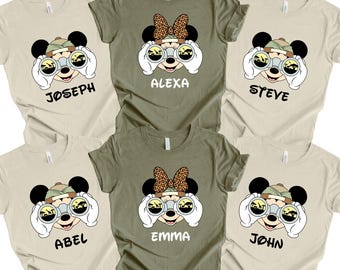 Camisetas de Disney Animal Kingdom, Camiseta de Animal Kingdom, Camisetas de safari con nombre personalizado, Camiseta de viaje de safari de Disney, Camisetas familiares de Animal Kingdom.