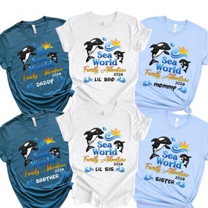 Sea World Family Adventure 2026 Matching Shirt, Family Sea World Trip, Sea World Adventure, Custom Family Name Shirt, Family Name Trip Shirt
