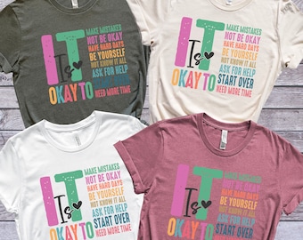 It's Okay To Make Some Mistakes Shirts ,Mental Health T-shirt ,Motivational Shirts, Mental Health Matters, Motivational Shirt ,It's Okay To