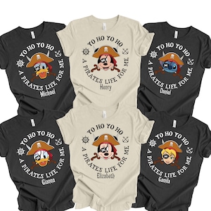 Custom Disney Pirates Family Shirt, Disney Pirates of Caribbean Shirt, Pirate T-shirt, Pirate's Life, Mickey and Friends Disney Cruise Shirt