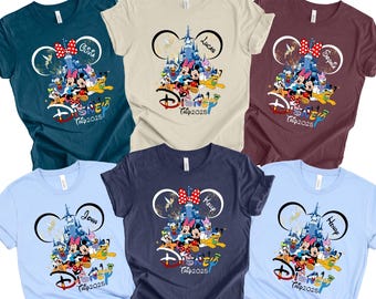 Camiseta personalizada de viaje a Disney 2025, camiseta de viaje a Disney, camiseta de vacaciones familiares de Disney, camiseta familiar a juego de Disney, camiseta familiar de Disney World 2025