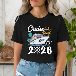 Custom Cruise Squad 2026 Shirt, Matching Family Vacation Tee, Cruise Squad Name Shirt, Cruise Group Shirts, Custom Family Cruise Name Shirts image 3