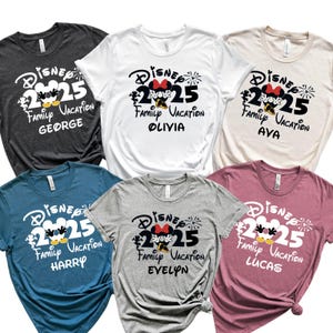 Custom Name Disney Trip Shirt, Family Disney Trip Shirts, Family Trip 2025 Shirt Personalized Family Shirt, Disneyland Shirt ,Birthday Shirt