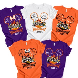 Disney  Halloween Family Name Shirt, Custom Disney Halloween Shirt, Halloween Matching Shirt, Disney, Halloween Shirt, Halloween Trip Shirt