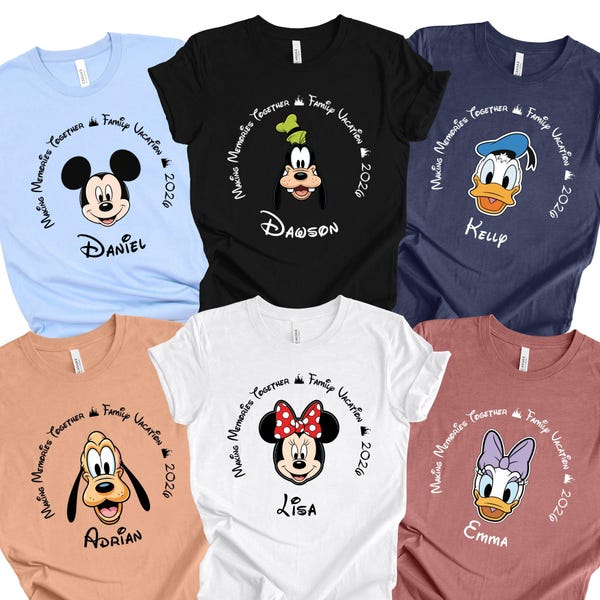 Custom Disney Trip 2026 Shirt, Disneyland Family Shirt, Disney Squad Shirt, Mickey and Friends Shirt, Disney Birthday Shirt, Disney Crew Tee