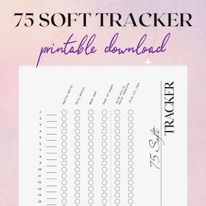 75 Soft Challenge Printable Tracker Instant Download Healthy Goal 75 Soft Challenge Printable Tracker Instant Download Healthy Goal