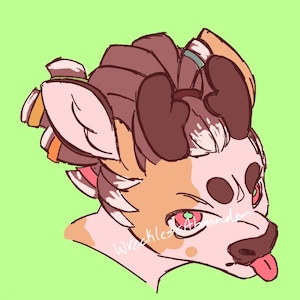 Einfache Anthro Headshot Auftragsarbeiten