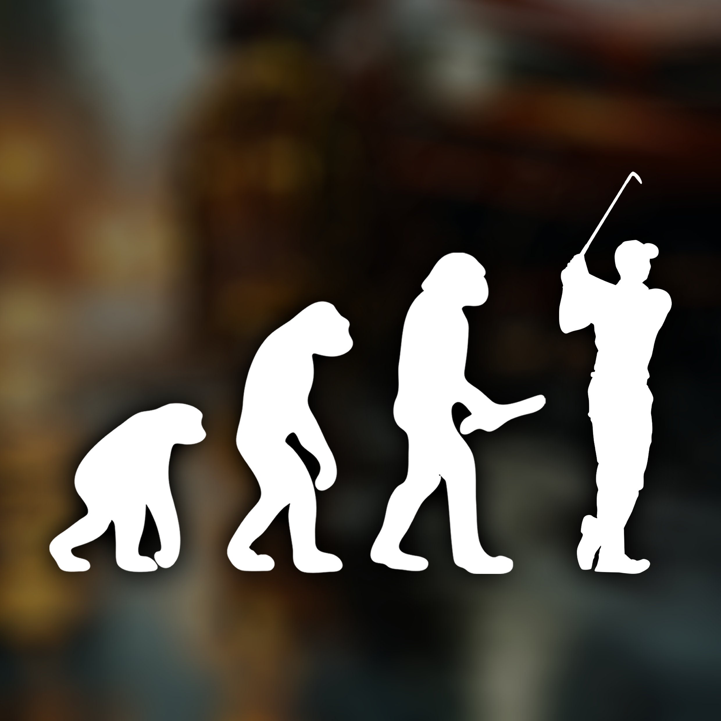 Car Evolution Golf Funny Car Decal Window & Bumper Car Sticker Van ...