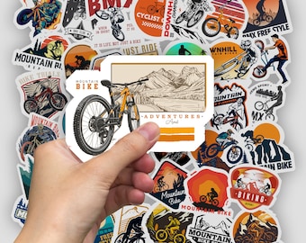50Pc Bike Stickers Kids Vinyls Cute Cyclist Decals | Sticker Bomb | Biker Stickers | BMX Stickers | Scooter Stickers | Phone Stickers
