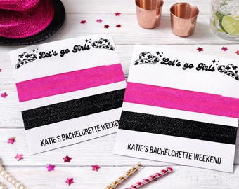 Personalized Let’s Go Girls Bachelorette Hair Tie Party Favor, Nashville, Cowgirl Theme, Disco Cowgirl Bach, Country Disco Bachelorette Gift