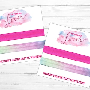 Personalized She Found Her Lover Bachelorette Hair Tie Party Favors | Swiftie Bridal Party Favor | Lover Theme Party Favors | Taylor Theme